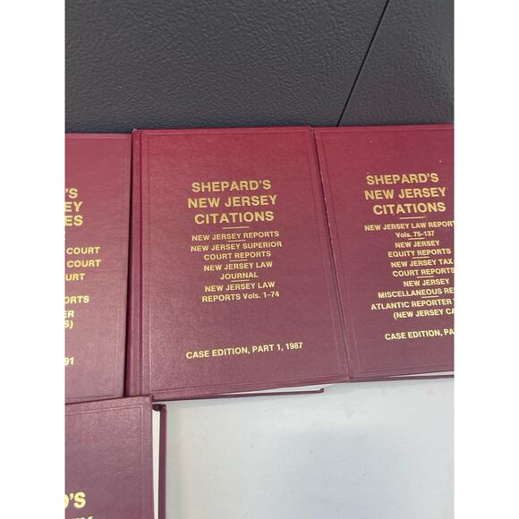 Shepard’s New Jersey Citations (1987) 8-volume set. Excellent Condition - Picture 5 of 11